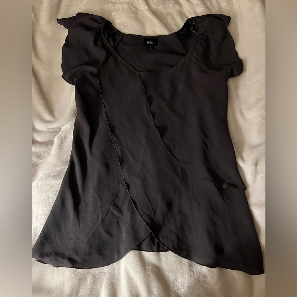 Gray flory blouse